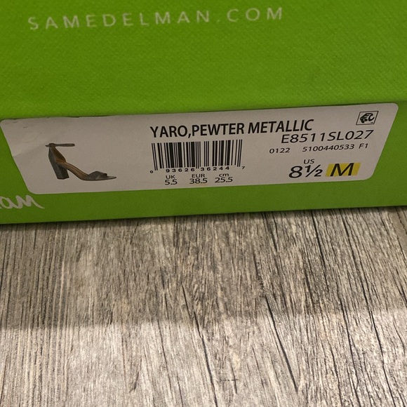 Sam Edelman Pewter Metallic Heels - Picture 3 of 6